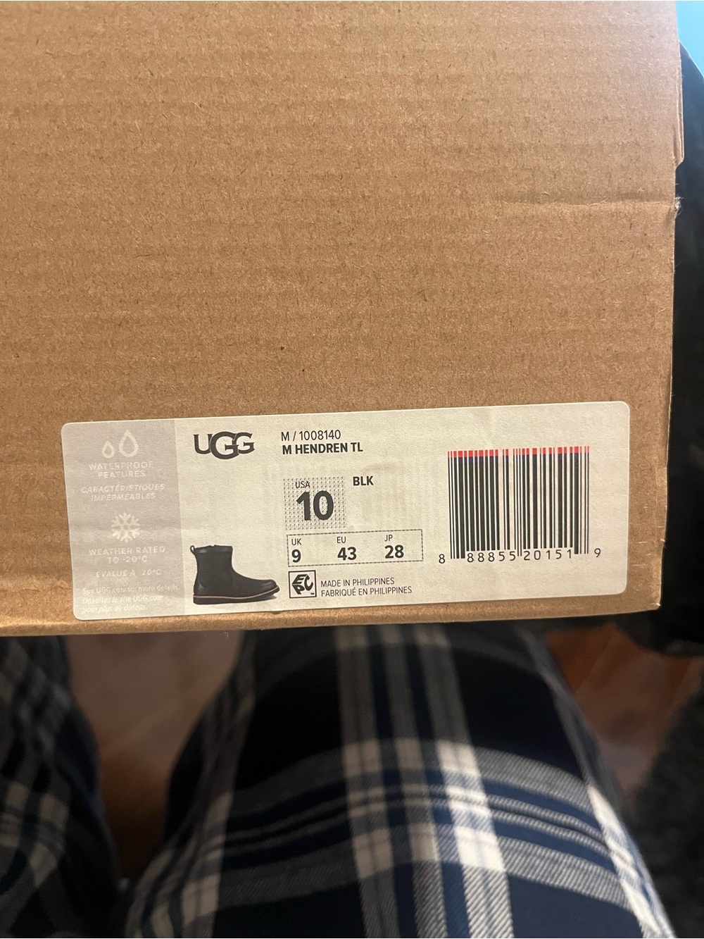 UGG Black Winter Boots- Men's
